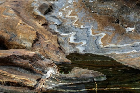 Rocks, rock structures, Verzasca River, near Lavertezzo, Verzasca Valley, Valle Verzasca, Canton