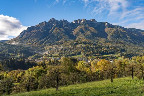 Vattaro and the Valsugana landscape, Trentino, Italy, Europe
