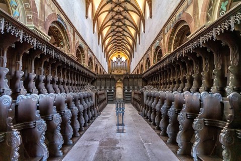 Choir in the interior of the monastery church, Maulbronn Monastery, Maulbronn, Baden-Württemberg,