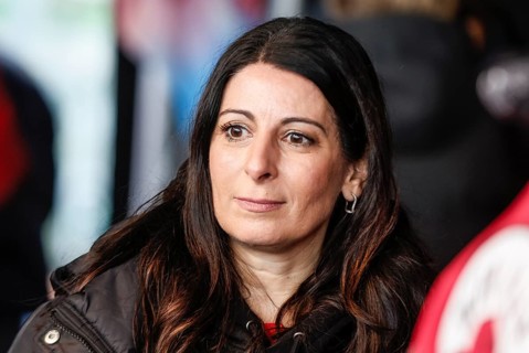 Daniela Cavallo, Chairwoman of the Volkswagen General Works Council, at a rally of Volkswagen