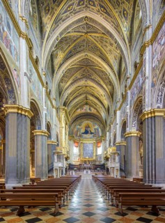 View of the main altar in the Cathedral of Santa Maria Assunta, Cremona, Province of Cremona,