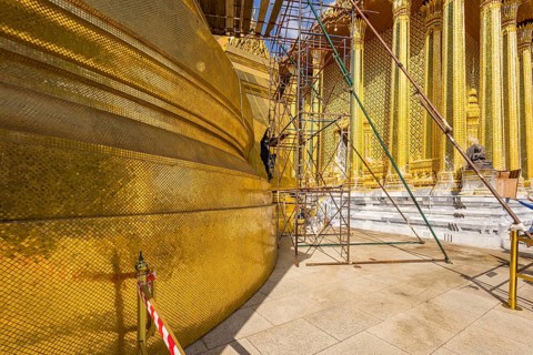 Wat Phra Kaeo, Temple of the Emerald Buddha. Bangkok, Thailand, Asia