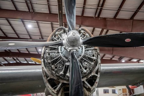 Pueblo, Colorado - An engine of the Boeing B-29 Superfortress at the Pueblo Weisbrod Aircraft
