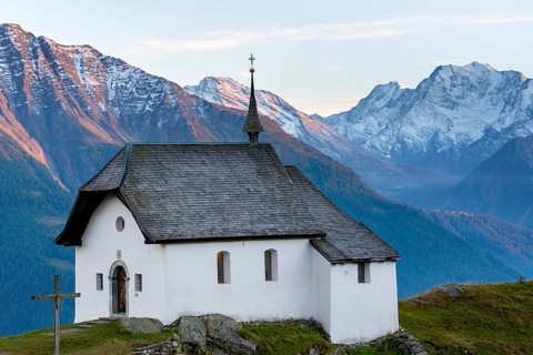 Chapel in the mountains, Alps, tourism, travelling, village, mountain village, Bettmeralp, Aletsch