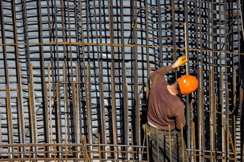 Essen, North Rhine-Westphalia, Germany, construction industry, construction workers working on a