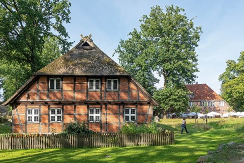 Heidemuseum Dat ole Huus, Low German hall house, Heidemuseum inn, Wilsede, Bispingen, Lüneburg