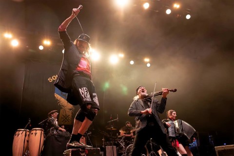 GOGOL BORDELLO, folk punk band, USA, concert, 15.02.2025, Max-Schmeling-Halle, Berlin, Germany <