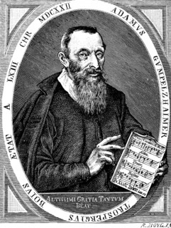 Composer and music theorist Adam Gumpelzhaimer (1559-1625) in 16222, composes polyphonic secular