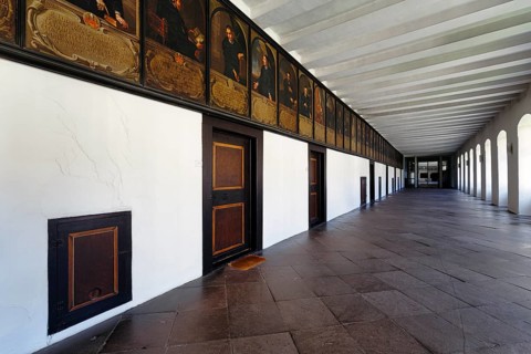 Gallery of the Abbots, wall painting, former Corvey Abbey and Castle, The Carolingian Westwork and