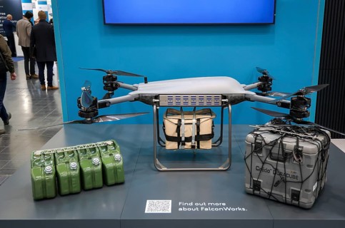 Düsseldorf, North Rhine-Westphalia, Germany - BAE Systems FalconWorks, drone at the XPONENTIAL