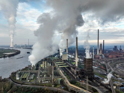 Duisburg, Ruhr area, North Rhine-Westphalia, Germany, ThyssenKrupp Steel Europe, steelworks with