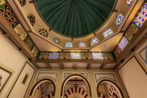Arab House, Casa Araba, interior view, Scherrer Park, Parco Scherrer, Morcote, Lake Lugano, Lago di