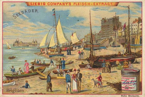 Picture series famous seaside resorts, Brighton in England, Liebig picture, digitally restored
