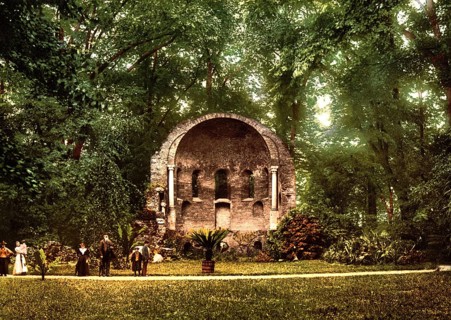 Ruins of Valkhof, Valkhofburg, a medieval royal palace of Nymegen, Nijmegen, Nijmegen, Holland, ca