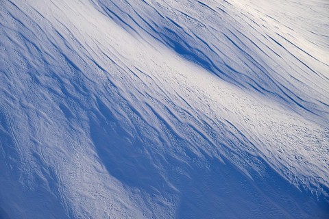 Snow surface with shadow pattern, Gemmi Pass, Plattenhörner, Leukerbad, Leuk, Valais, Switzerland,