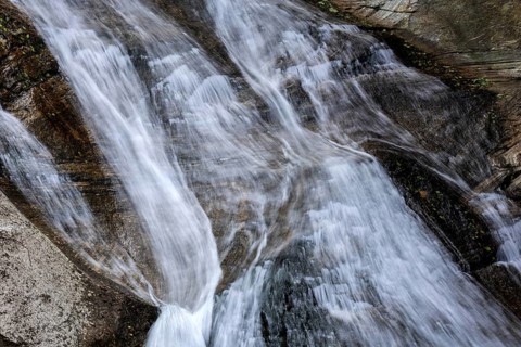 Waterfall near Sonogno, close-up, Verzasca Valley, Valle Verzasca, Canton Ticino, Switzerland,