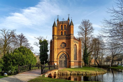 The Catholic Church of St Helena and St Andrew in Ludwigslust Castle Park, Mecklenburg-Vorpommern,