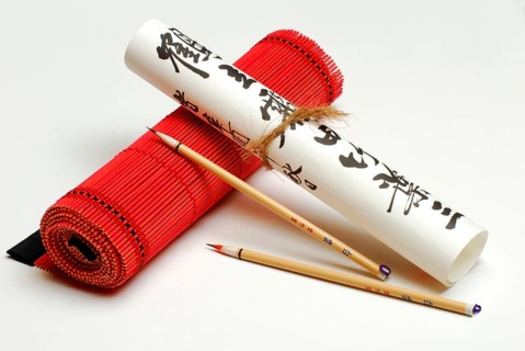 Brush and calligraphy, ink brush, characters