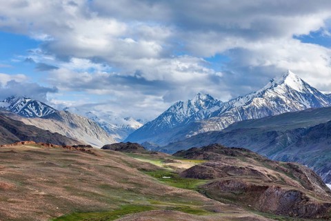 Small lake in Himalayas. Spiti valley, Himachal Pradesh, India, Asia