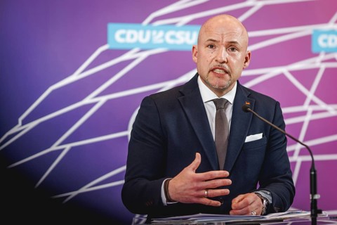 Alexander Hoffmann, Deputy First Parliamentary Secretary of the CSU in the Bundestag, at press