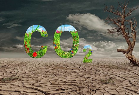 Symbolic image, carbon dioxide CO2, climate protection, climate change, world worth living in,