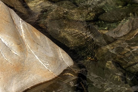 Rocks in the Maggia River near Ponte Brolla, in the Maggia Valley, Valle Maggia, Canton Ticino,