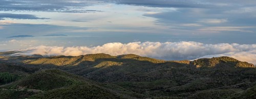 Sunrise, view from the mountain Alto de Garajonay, Garajonay National Park, La Gomera, Canary