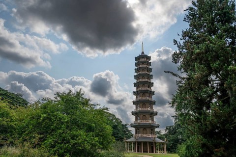 The historic Great Pagoda, Royal Botanic Gardens (Kew Gardens), UNESCO World Heritage Site, Kew,