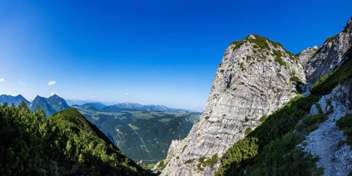 View from the Rinnkogel to the Postalm, Postalm, Osterhorngruppe, Salzkammergut, Salzburg province,