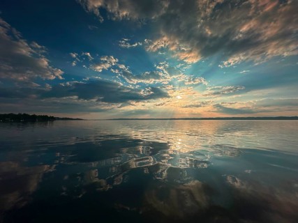 Sunrise at Lake Starnberg, Tutzing, Bavaria, Germany, Europe