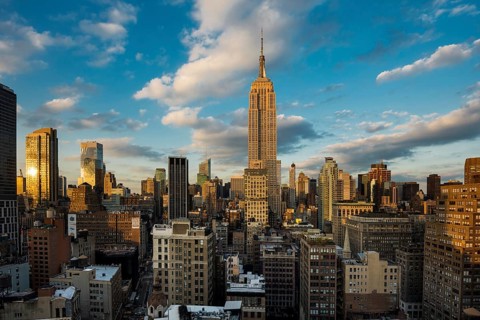 Empire State Building, sunset, Midtown Manhattan, Manhattan, New York City, New York, USA, North