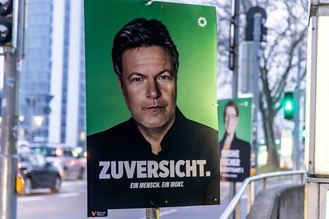 Election poster for the Bundestag election 2025. BTW25. Election advertising for the Green Party