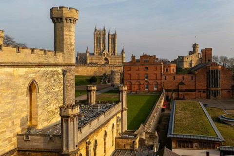 Cathedral, Victorian prison and Crown Court building, inside Lincoln Castle, city of Lincoln,