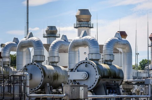 Werne, North Rhine-Westphalia, Germany, compressor stadium and pumping station for natural gas.