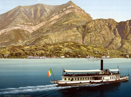 Cadenabbia, on Lake Como, Italy, c. 1895, Historic, digitally restored reproduction from a 19th