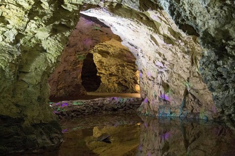 In the Felsendome Rabenstein show mine, Chemnitz, Saxony, Germany, Europe