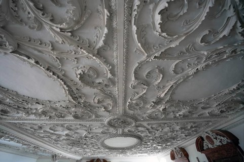 17th century stucco ceiling, in the Dominican convent of Wettenhausen, 12th century, baroqueised in