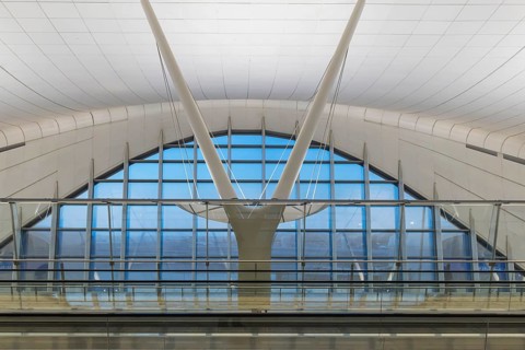 Abu Dhabi Airport, Zayed International Airport with passengers. The new Terminal A has a capacity