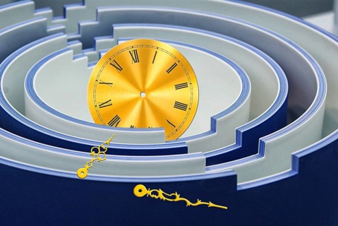 Symbolic image, time, clock, search for lost time, course of the year, mysticism, experience time,