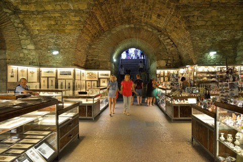Kryptoportikus, basements inside Diocletian's Palace, Split, Split-Dalmatia County, Croatia, Europe