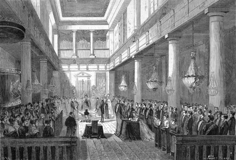 First Communion of Crown Prince Napoleon Eugene Louis Bonaparte in the Chapel of the Tuileries,