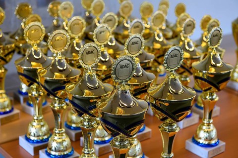 ADAC trophies for winners Winners of car races at ADAC Racing Weekend, TT Circuit Assen, Assen,