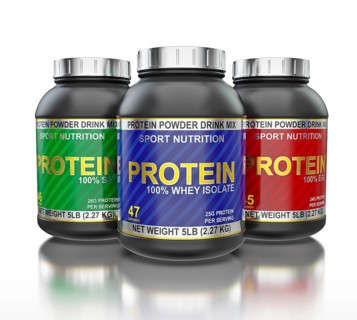 Sport nutrition, bodybuilding supplements, sport diet concept, whey isolate, soy and egg protein