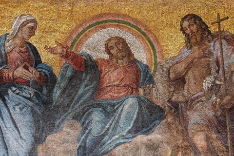 Ceiling mosaic in the Basilica of San Marco, St. Mark's Cathedral, interior view, Venice, Veneto