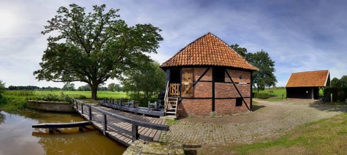 The historic Olde Meulen watermill in Hengelo, municipality of Hengelo, Overijssel, Netherlands