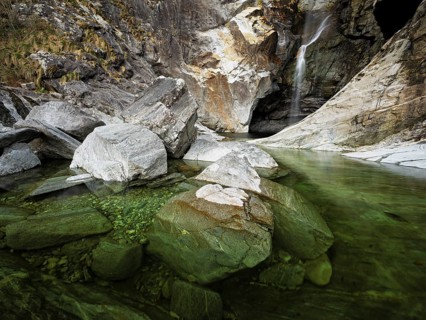 Cascata del Salto waterfall, Maggia, Maggia Valley, Canton Ticino, Switzerland, Europe