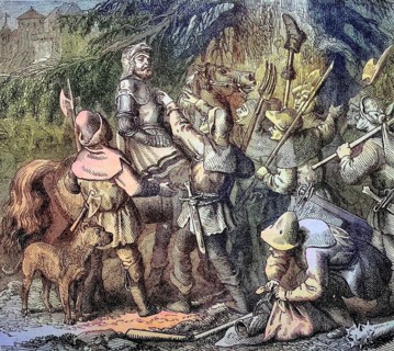 Götz von Berlichingen, 1480 - July 23, 1562, is elected field captain by the rebellious Frankish