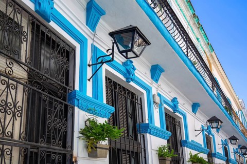 Colorful Old Havana streets in historic center Havana Vieja near Paseo El Prado and Capitolio.