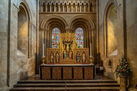 Altar of Christ Church College Cathedral, Oxford, Oxfordshire, England, Great Britain