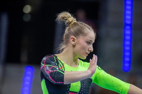 EnBW DTB-Pokal Stuttgart 2025, Mixed Cup***Karina Schönmaier Germany on the balance beam